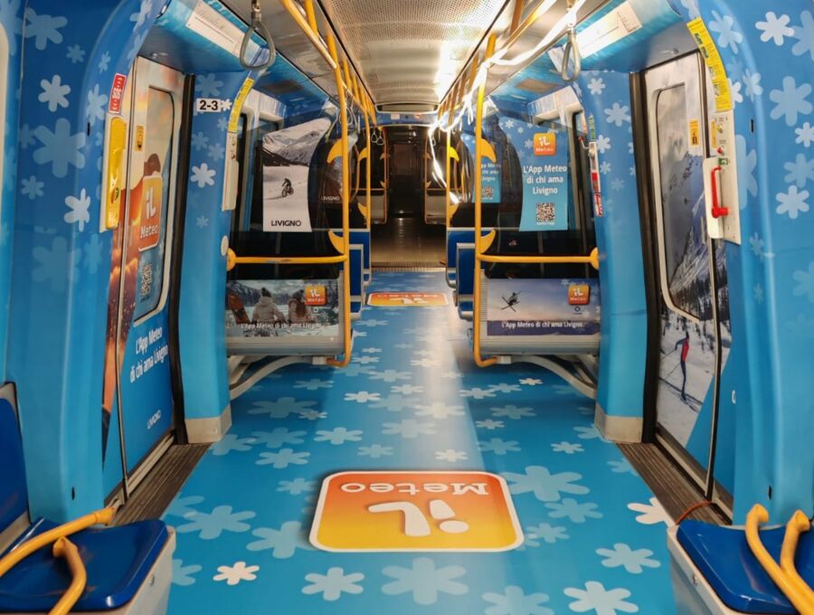 Il Meteo pellicolatura treno brand experience